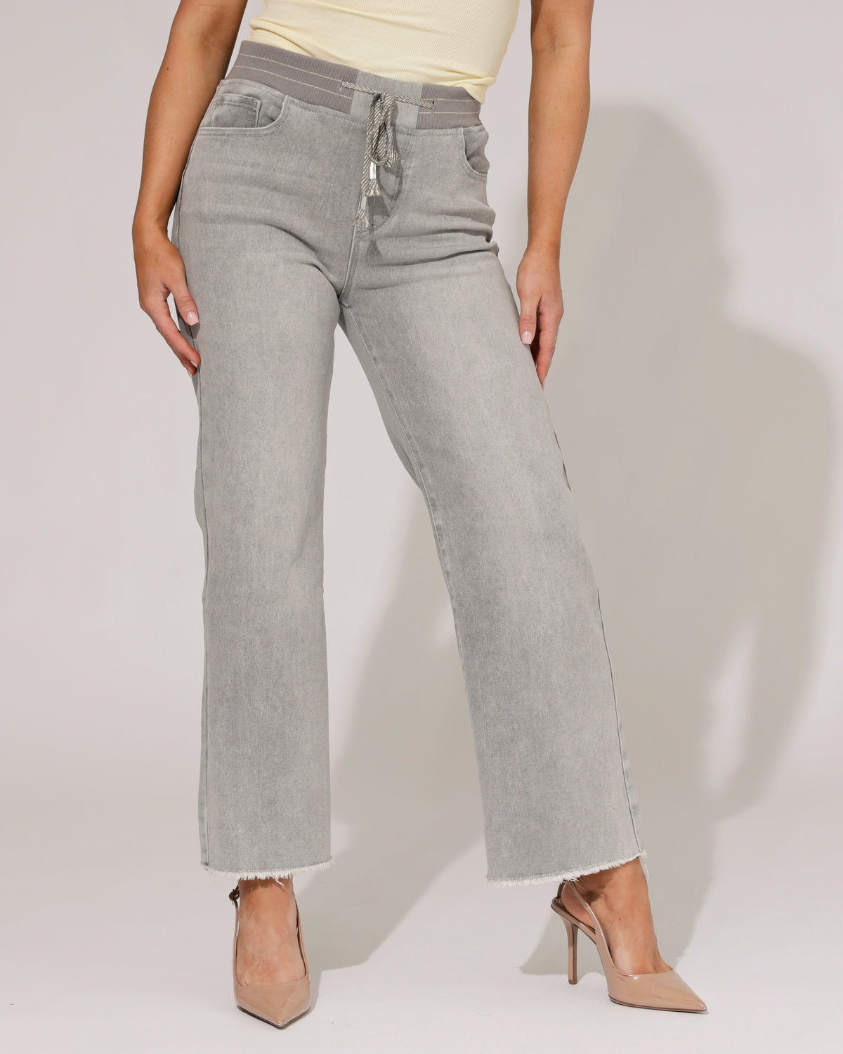 ZAC & ZOE Wide leg jog jeans Sadie-HG in grijs